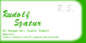 rudolf szatur business card